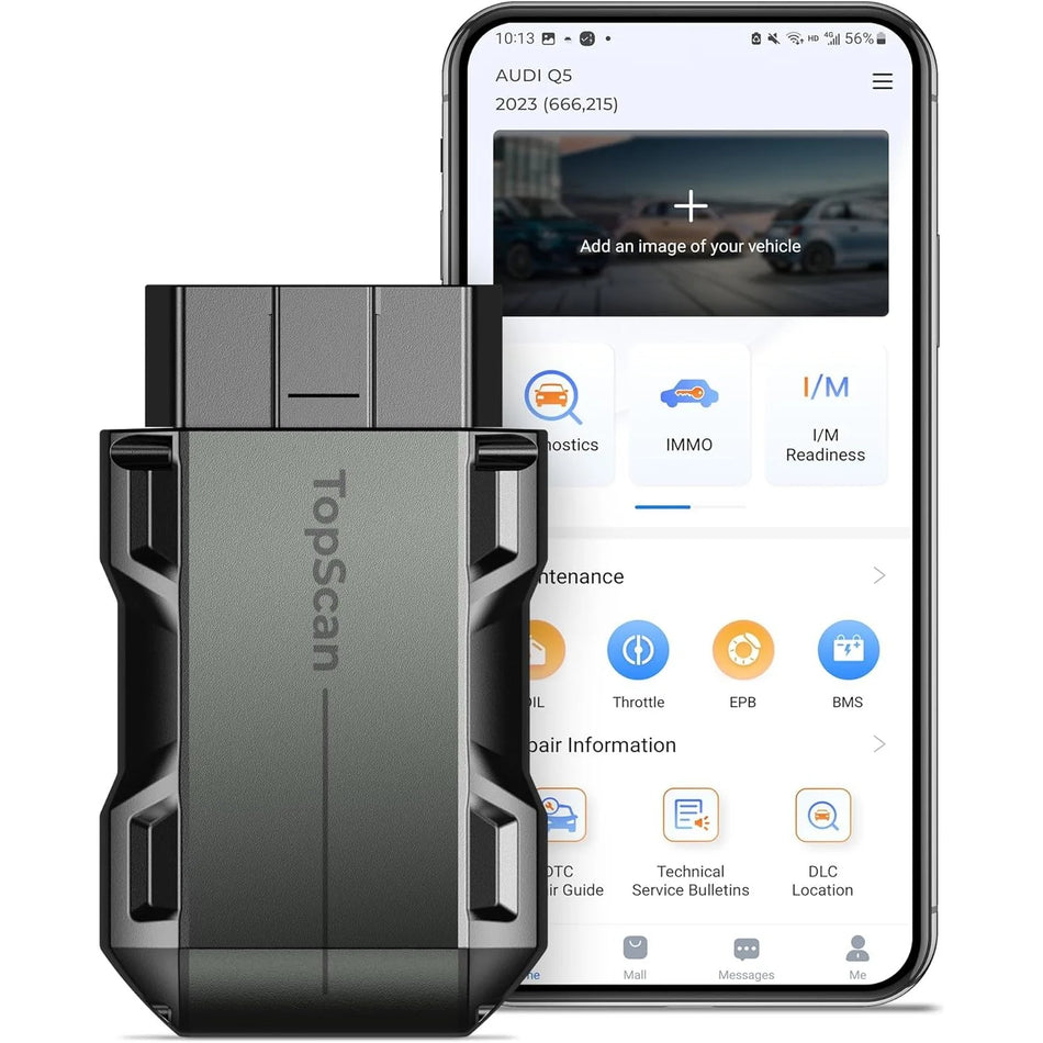TOPDON TOPSCAN PRO/MASTER (IOS & Android) Diagnostic Scan Dongle Full System Diagnostics