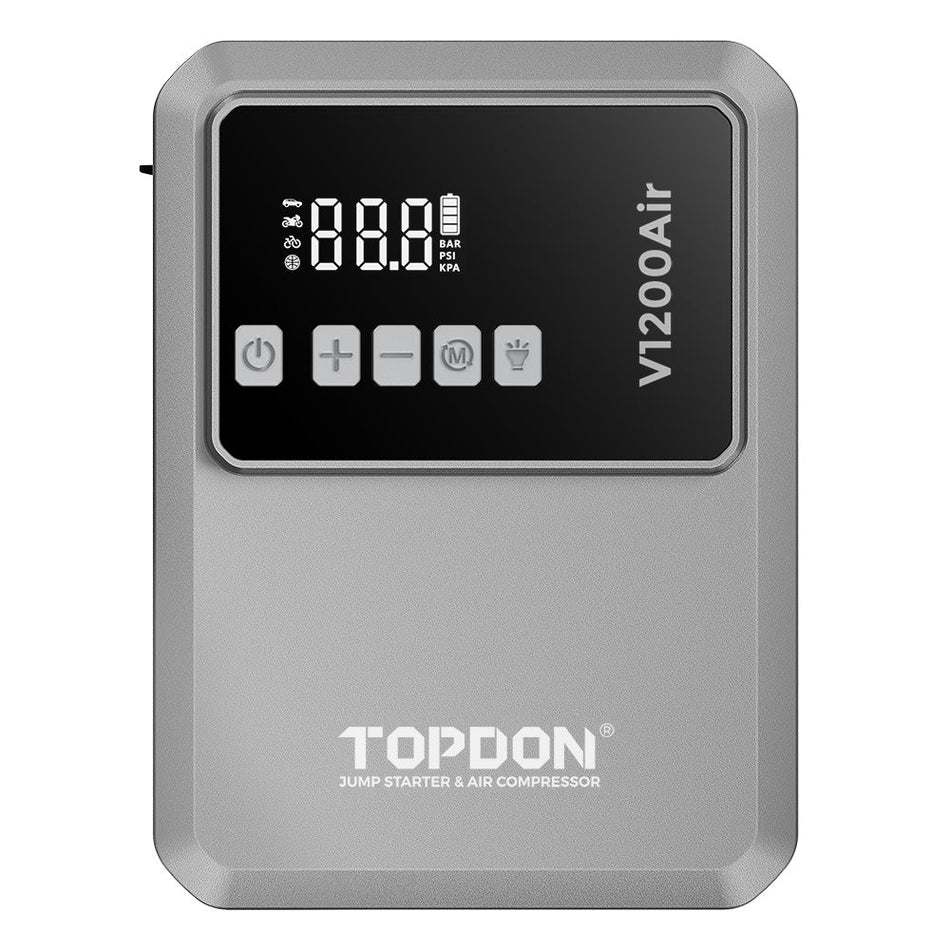 TOPDON V1200 Air Jump Starter & Air Compressor – 1200A Portable Power Pack