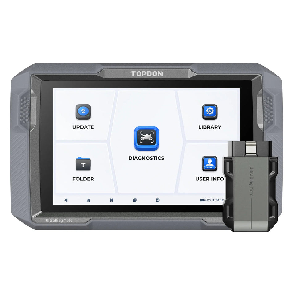 Topdon UltraDiag Moto – 8” Wireless Motorcycle Diagnostic Tool with Full-System Coverage