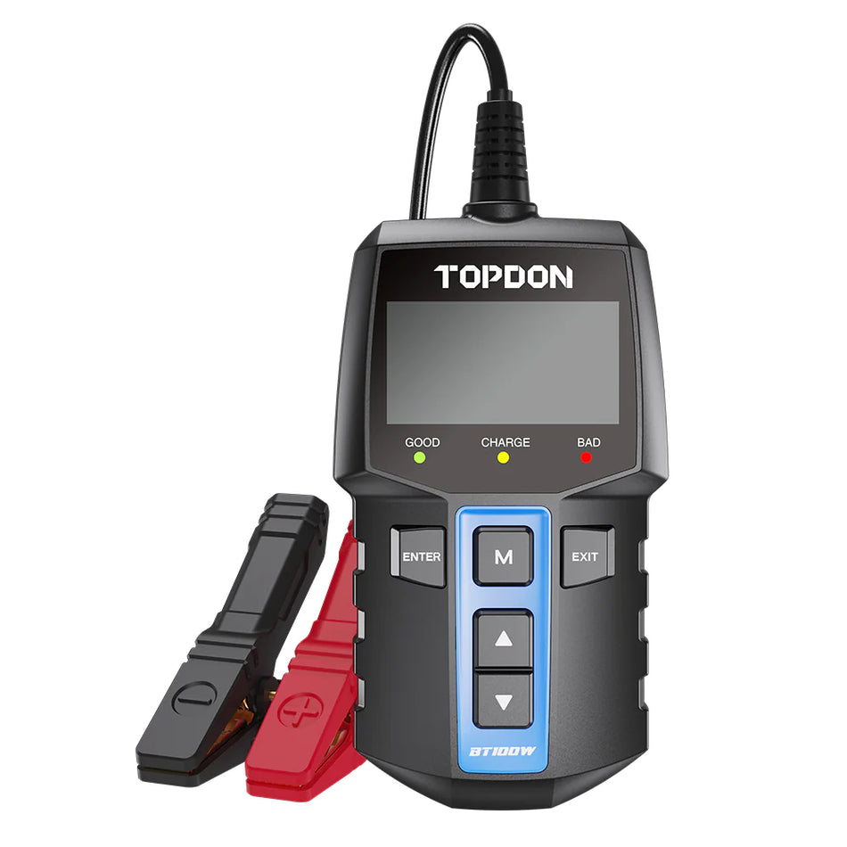 TOPDON BT100W 12V Car Battery Tester Wireless Battery Load Tester Cranking Test