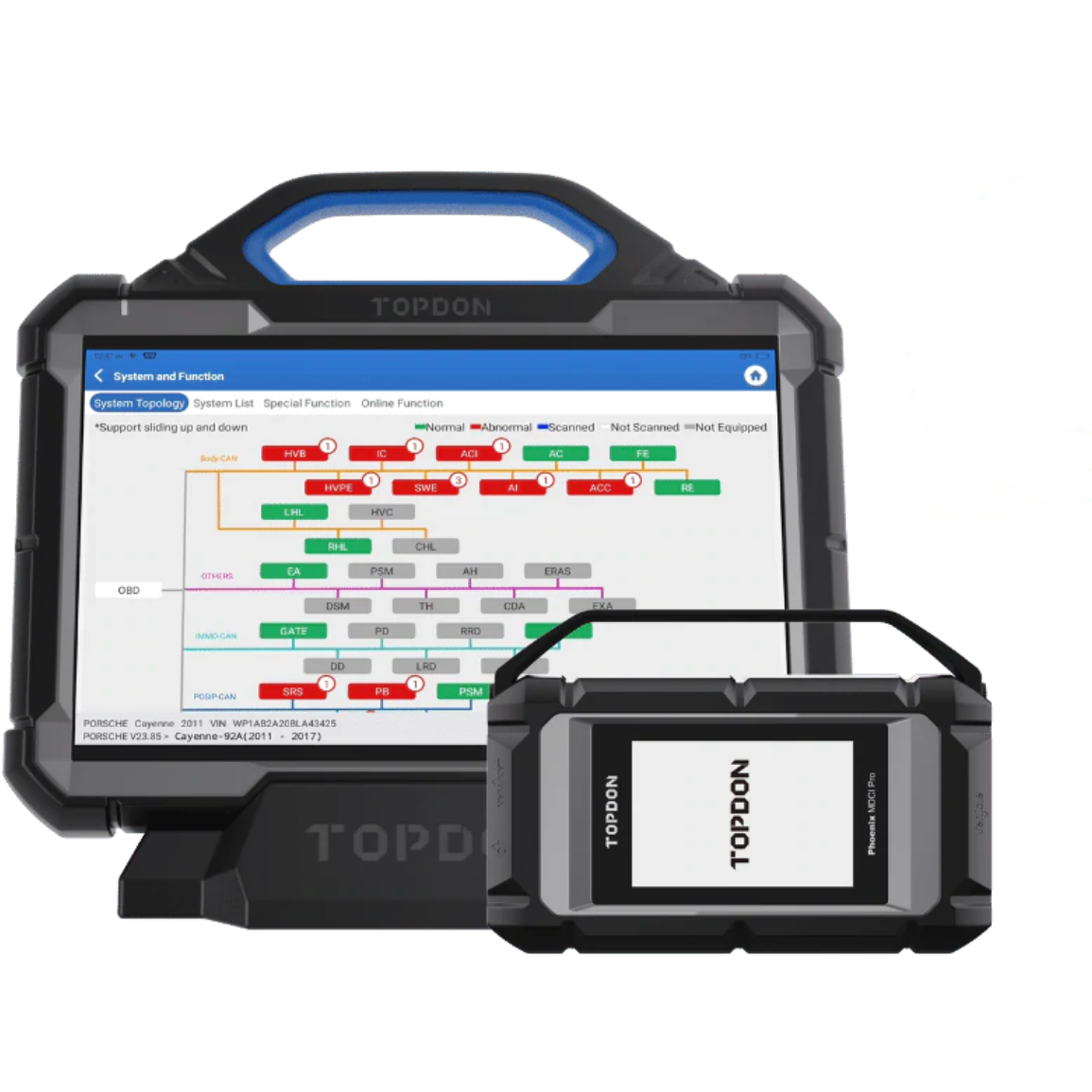 topdon phoenix max professional diagnostic scan tool 12v/24v cars & trucks